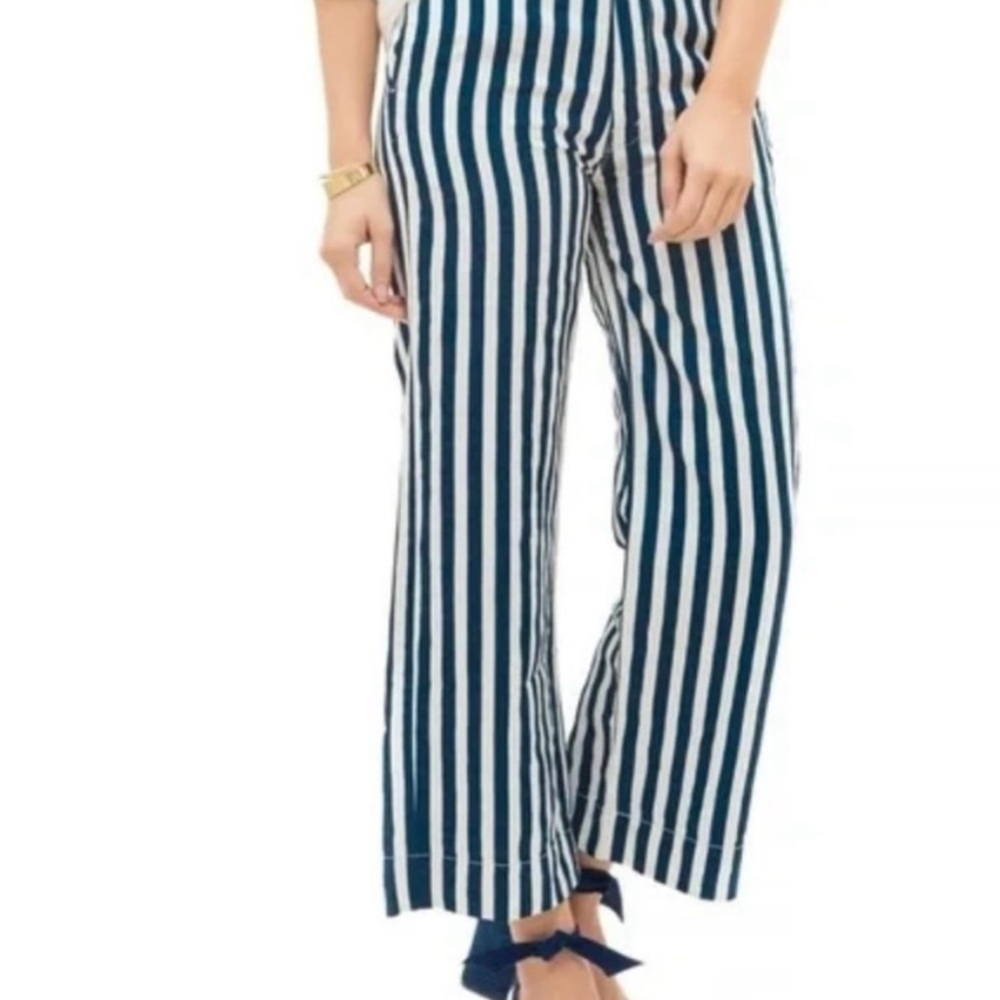 Striped Navy and White Women's Pants